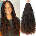 Goddess Bohemian Box Braids Crochet Hair Pre looped 18 14 Inch Boho Box Braids Soft Synthetic Braiding Hair for Black Women Kids