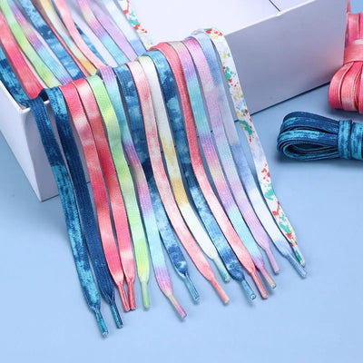 Cotton Shoelaces Trend Tie Dye Shoe Laces Personality for Men & Women