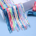 1 Pair Cotton Shoelaces Trend Tie Dye Shoe Laces Personality Men and Women Casual Shoes Universal Flat Shoelaces 120/140/160cm