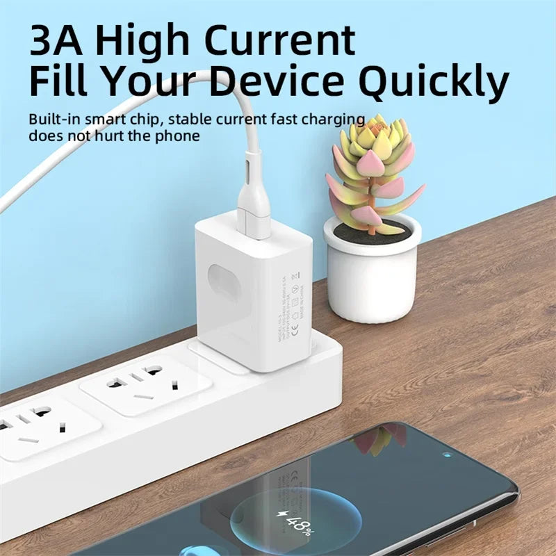 18W USB Charger Real Fast Charging High Speed Quick Charge Cell Mobile Phone Wall Adapter Cell Phone for Huawei S24 Xiaomi 14 15