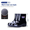 Rain shoes construction site waterproof rain boots men's non-slip wear-resistant rubber shoes water shoes thickened