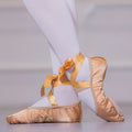 Satin Ribbon Ballet Shoes Soft Sole for Adults Kids Girls Women Yoga Belly Dance Practice Slippers Cat Claw Dance Shoes