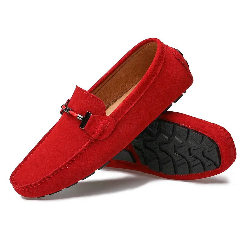 New Men Casual Shoes Fashion Suede Soft Men Loafers Leisure Moccasins Slip on Men's Driving Shoes Lazy Shoe Handmade Flats Comfy