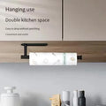 Stainless Steel Silver / Black Paper Towel Wipe Hanging Rack Can Store Cling Film Roll For The Kitchen Bathroom | SAMAG