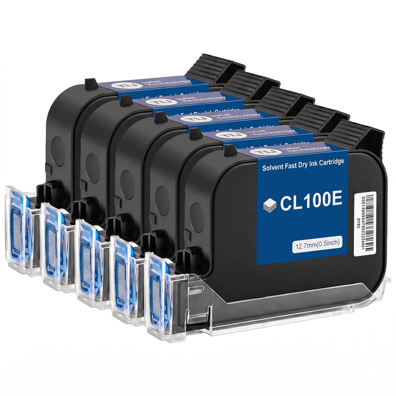 Cenliro CL100E 12.7mm Quick Dry Solvent Ink Cartridge Waterproof High Adhesion for Handheld Mini Online Inkjet Printer 1/2/5pcs