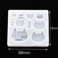 SNASAN Cute Beads Cube Triangle Silicone Mold For Jewelry Earrings Pendant Making Resin UV Epoxy Resin Molds Crafts DIY Tool