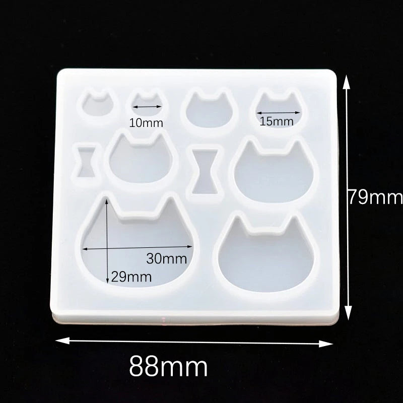 SNASAN Cute Beads Cube Triangle Silicone Mold For Jewelry Earrings Pendant Making Resin UV Epoxy Resin Molds Crafts DIY Tool