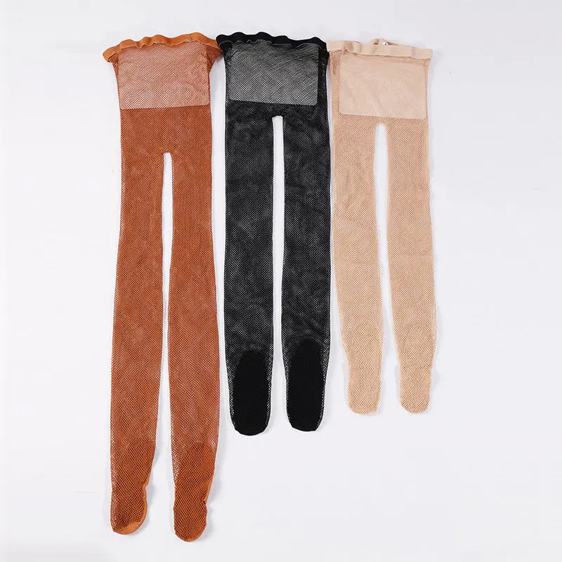 Hard Mesh Fishnet Tights for Women Latin Dance Anti Slip Socks Professional Ballroom Dance Stockings With Grip Sole