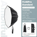 Ambitful FS 40/60/80 PRO Quick Release Softbox Standard Detachable Bowens Mount Octagon Softbox For Studio LED Video COB Ligh