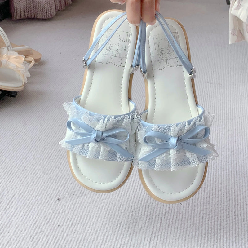 Fantasy Fairy Tale Beach Party Luo Shoes Summer Sandals 2025 Cute Lolita Sandals Versatile