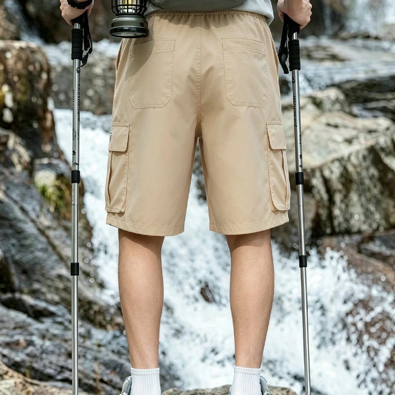 Men's Side Pocket Label Cargo Casual Shorts Outdoor | SAMAG