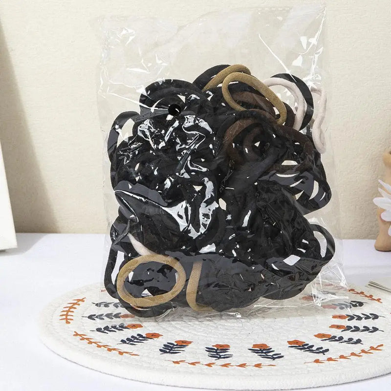 30/50/100Pcs Women Girl Mixed Colors Hair Bands Basic Hair Ties Elastic Headband Hair Scrunchies Accessories Ponytail Holder
