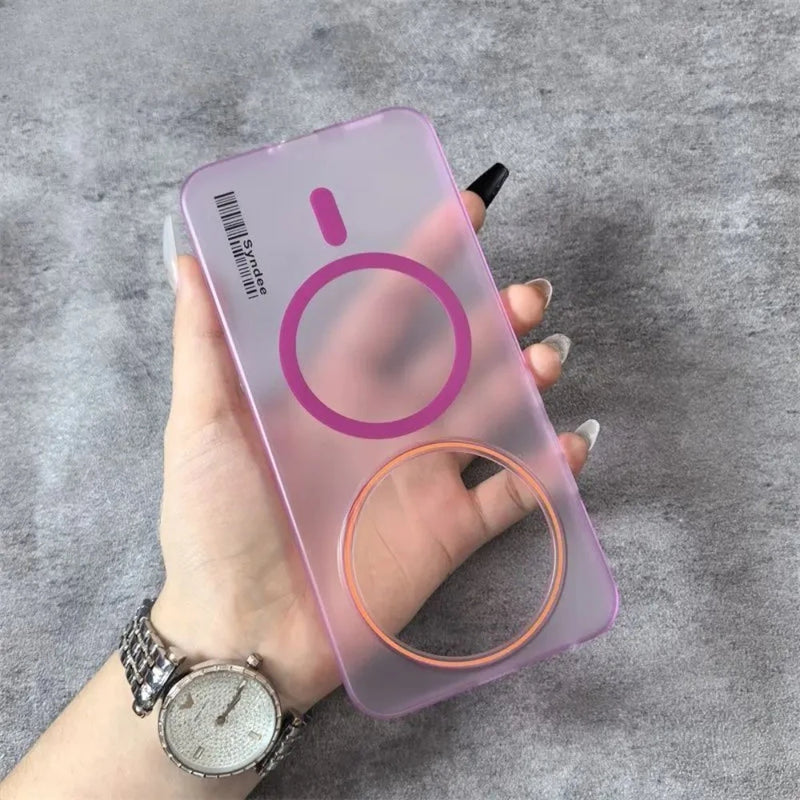 Fashion Translucent Frosted PC Magnetic Charging Phone Cover For Honor Magic8 8Pro 8Lite X70 X9D 5G Shockproof Protect Slim Case