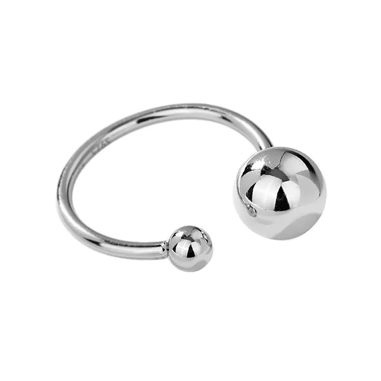 VENTFILLE 925 Sterling Silver Ring for Women Girl Gift Retro Open Trend Unique Design Geometric Asymmetric Jewelry Dropship