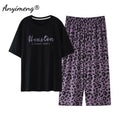 Plus Size Women's Capri Pants Pajamas Sets Polka Dot | SAMAG
