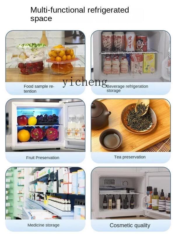 Mini Refrigerator Household Bedroom Dorm Mini Office Ice Bar Single Door Fresh-Keeping Refrigerated