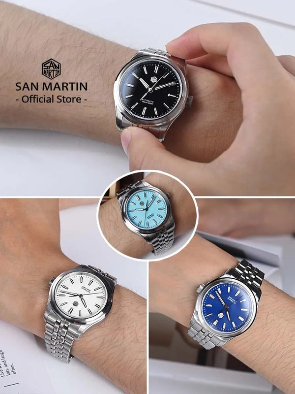 San Martin 36mm 39mm Gada Classic Simple Enamel Dial Miyota 90S5 Original Design Dress Men Automatic Mechanical Watch SN0144