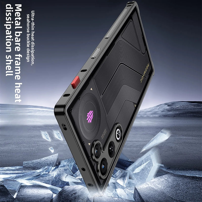 Case For ZTE Redmagic 11 Air Luxury Metal Bezel Ultra-Thin Anti-slip Thermal Cover For Redmagic11 Air Shockproof Bumper Funda