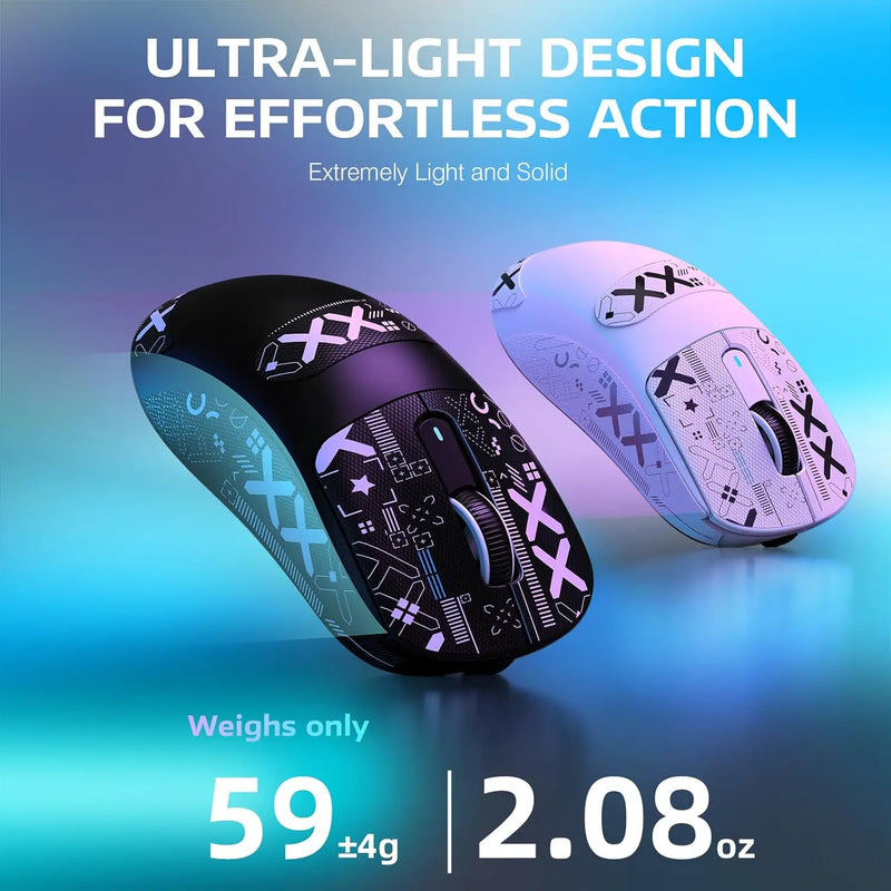 ATTACK SHARK X3PRO 8K Lightweight Wireless Gaming Mouse  Own Anti-slip Mouse PAW3395 26Kdpi Bluetooth electronic sports game