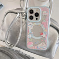 Cute Dolphin Shaking Bracket Magnetic Phone Case For iPhone 17 16 Pro 15 14 Pro Max Cover with Stand Holder Cases for Magsafe