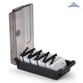 JIELISI Name Card Box Business Card Holder For Desk With Dividers And Index Tabs For Men And Wowen 500 Cards Capacity