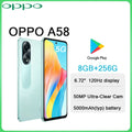 OPPO A58 6.72" 120Hz Screen 5G LTE Smartphone 8GB+256GB 50MP Camera 5000mAh Battery Side Fingerprint New Arrival Mobile Phone