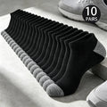 10 Pairs Men Ankle Socks Reinforced Gray Toe Heel | SAMAG