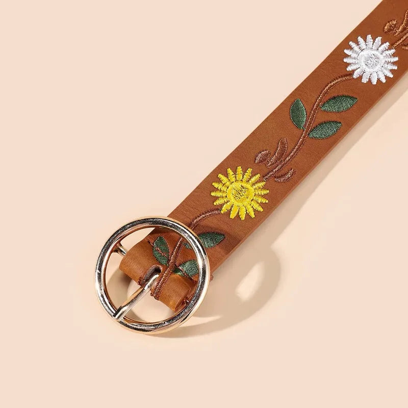 Stylish Niche and Trendy Embroidered Premium Belt Chinese - Style Retro Patterns with Unique Pin Buckle - Visuel 6 | SAMAG