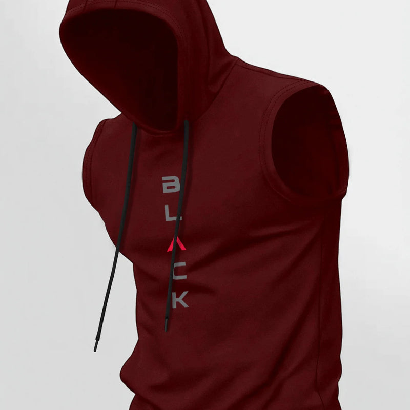 Men's Breathable Hooded Sleeveless Tank Top Casual Sports Vest Quick Dry Machine Washable Multi-Color All-Season 1 Piece
