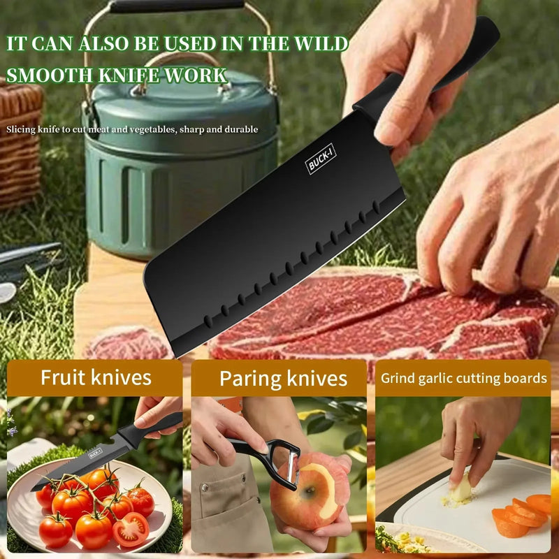 All New 10-Piece Portable Camping Cookware Set - Non-Stick Utensils with Storage Bag for Camping BBQ & Picnic