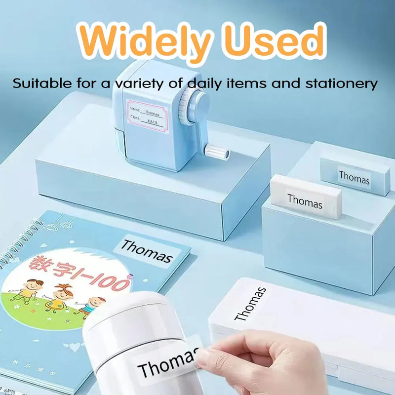 Transparent Name Sticker Custom Hebrew Waterproof Personalized Children Label for Schlool Stationery - Visuel 5 | SAMAG