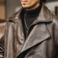 Winter Faux Fur Liner Leather Bomber Jacket Men Streetwear Fashion Loose Thicken Leather Casual Vintage Motorcycle Jacket Coat