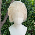Platinum Blonde Short Bob Cut Synthetic Lace Front Wigs for Women Cosplay Wig for Men Star Glueless 13x4 Lace Front Wigs Natural