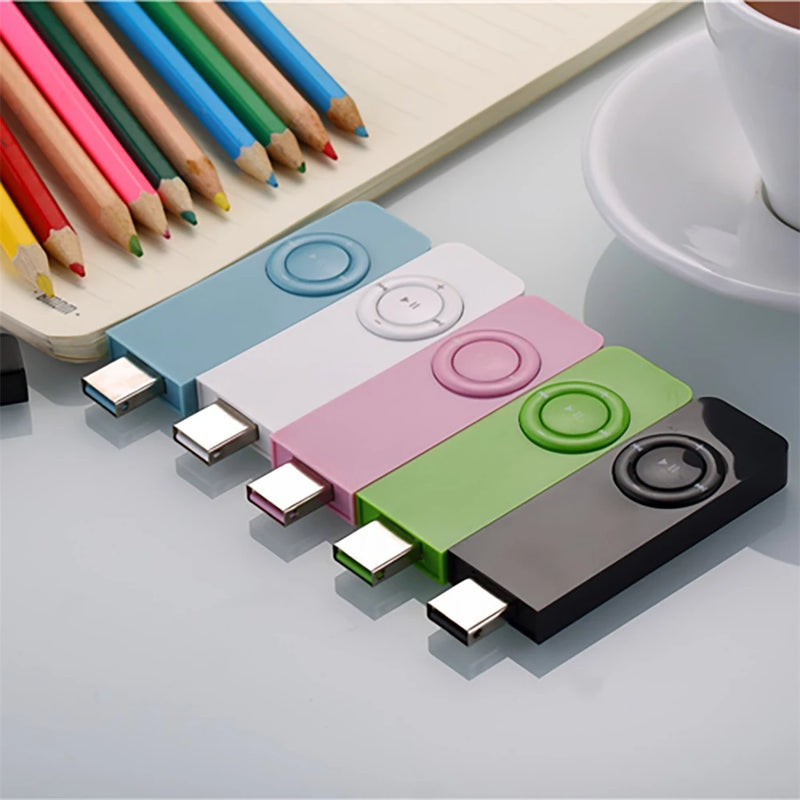 Mini MP3 Player 2025 USB in-line Card U Disk MP3 Player USB 2.0 Lossless Sound Music Media Player Support Micro TF Card(No Card)