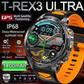 Hot New 1400mAh Big Battery Smart Watch Men Outdoor Flashlight IP68 Waterproof Bluetooth Call AMOLED Military Sports Smartwatch