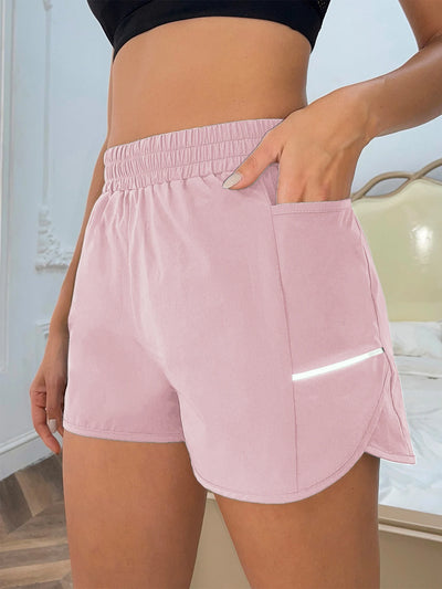 Women's new shorts with mobile phone pocket, elastic | SAMAG