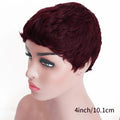 Brown Short Pixie Human Hair Wigs Brown Short Wigs For Black Women Full Machine Made Wig Short Brown Wig Pixie Cut Wigs