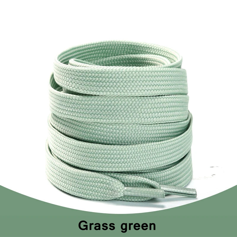 Classic Solid Color Laces 0.8cm Wide Flat Shoes Sneakers shoelaces Shoe Accessories 100/120/140cm shoelace 1Pair