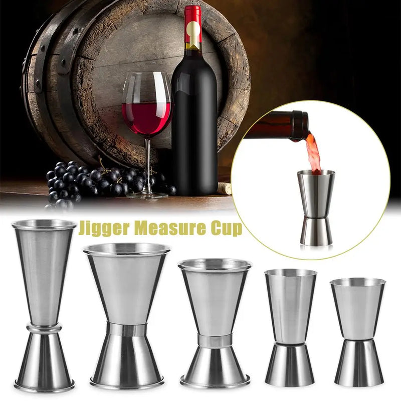 Dual Shot Measure Cup Stainless Steel Measure Jigger Cocktail Mug Drinking Spirit Barware Kitchen Gadgets Bar Tools