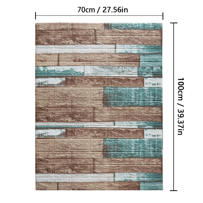3D Waterproof Wall Sticker Soft Foam Brick Pattern DIY Wall Home Children's Room Bedroom Warm Decoration Wallpaper
