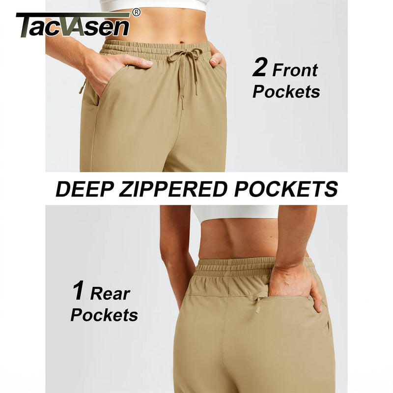 TACVASEN Women's Quick Dry Hiking Capris 4 - Way Stretch - View 5 | SAMAG