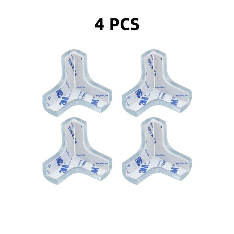 4Pcs Baby Safety Silicone Protector Table Corner Edge Protection Cover Transparent Anti Collision Soft Guard Home Tool