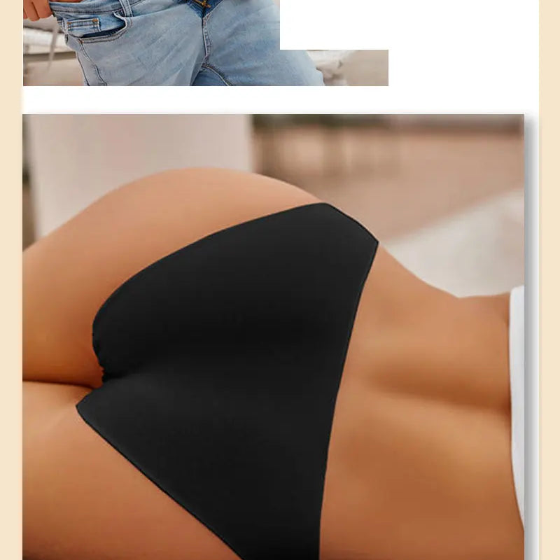 6pcs Cotton Women's Lingerie M-XXL Solid Seamless Panties Sexy Breathable Low-Waist Briefs Female Soft Comfortable Underpants