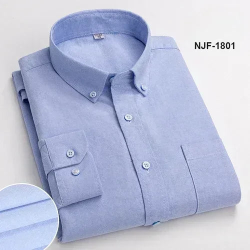 Spring and Autumn Men's Pure Cotton Long sleeved Shirts | SAMAG