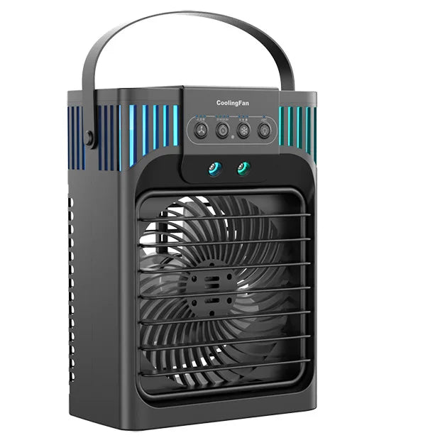 Desktop Water Cooled Air Conditioner Cooling Fan USB Powered Silent Mist Fan With Strong Wind Output Mini Desktop Cooler For