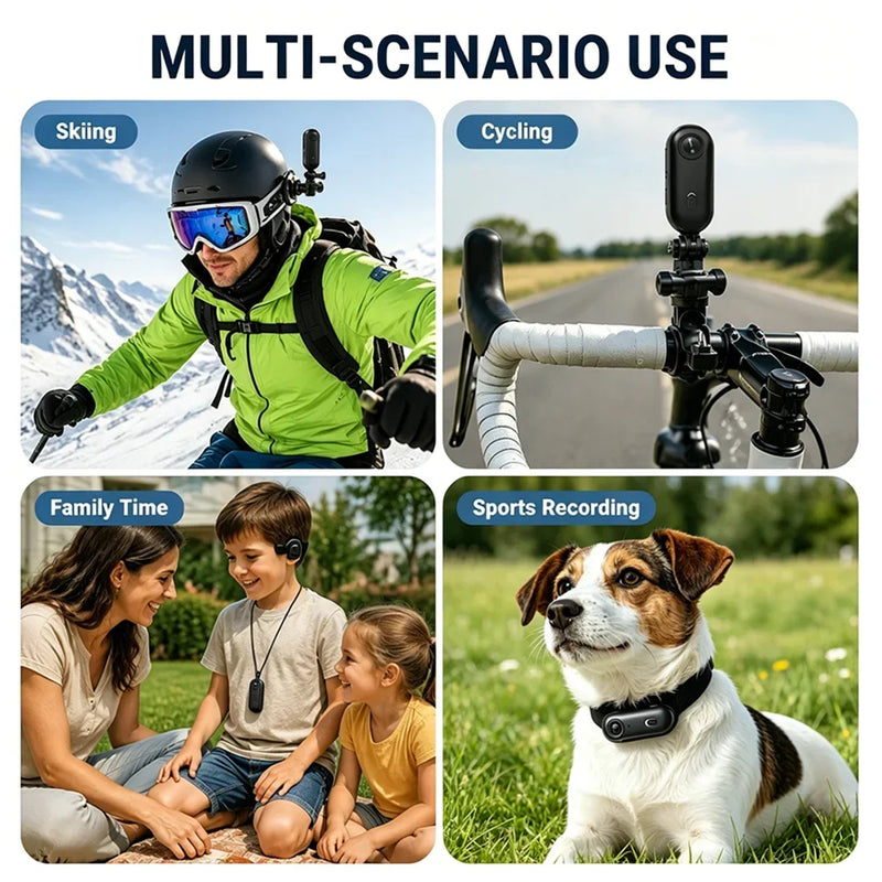 4K/1080P  Mini Magnetic Action Camera HD WiFi Wireless Body Mount POV Holder Bodycam Vlogging Motorcycle Helmet Sports Video Cam