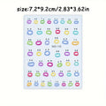 1/5/10Pcs Interesting Nail Art Stickers, Cute Jelly 2D Scrapbooking Stickers, DIY Waterproof Stickers
