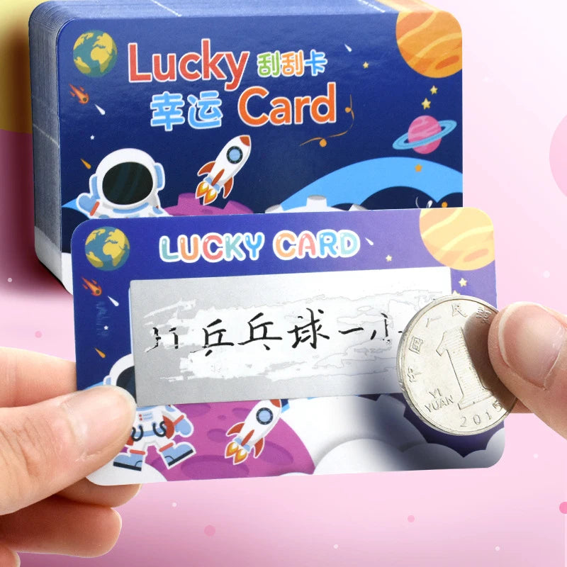 50 Pcs PVC Scratch Off Labels Sticker for Party Activity Favors Kid's Stationery Sticker