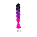 Tereshar 1Pcs 24inch 100g Synthetic Braiding Hair Extensions Jumbo Braiding Hair Twist Crochet Braids Hair for Women