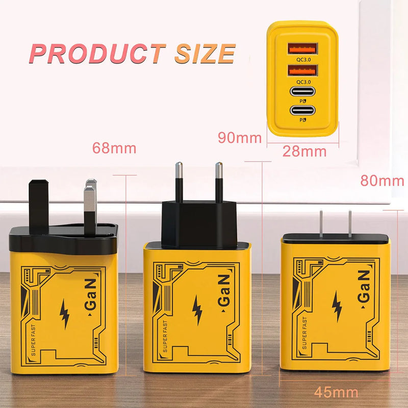 120W Fast Charger Type C USB C PD Charger For iPhone Xiaomi Samsung 6A 120W Type C Super Fast Charging Cable WallAdapter Charger